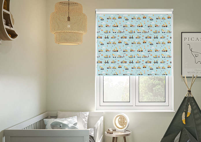 Tool Time, Light Blue - Twist&Fit Roller Blind - Image 3